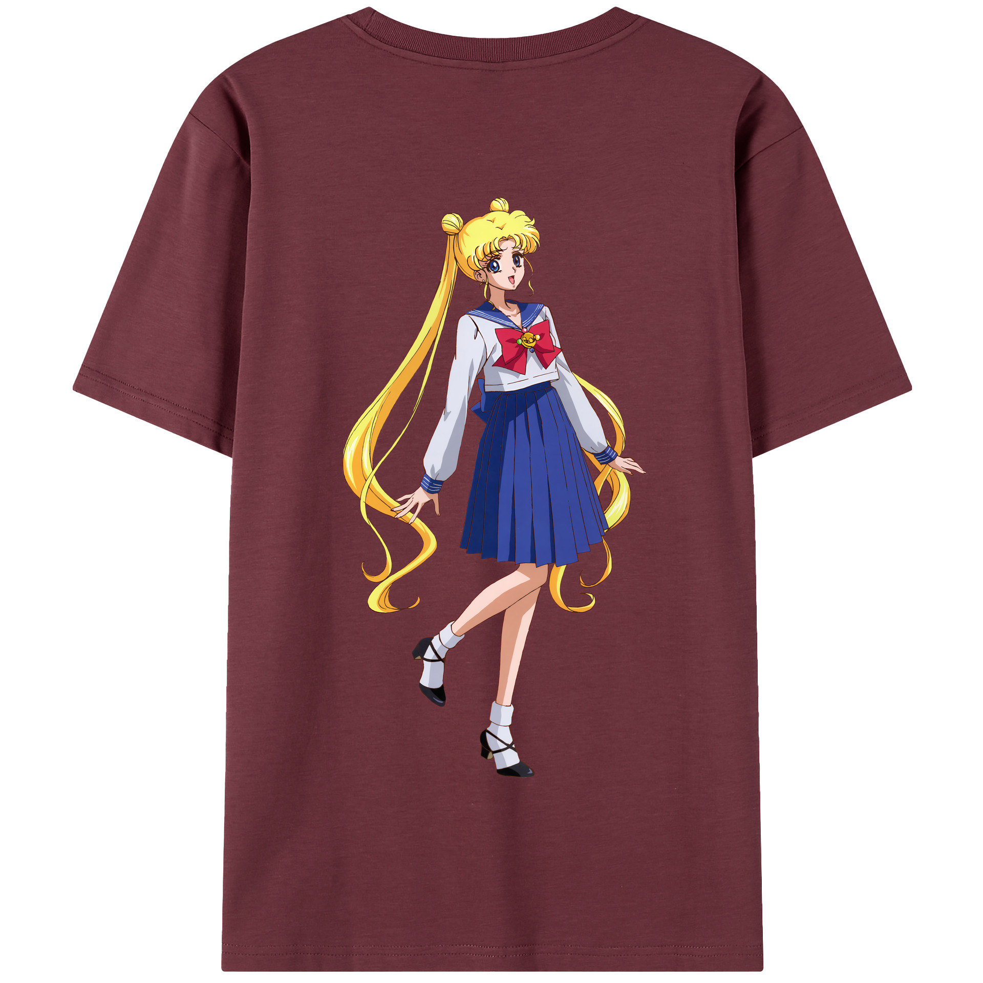 （画像用） 美少女戦士セーラームーン 愛野 美奈子 あいの みなこ Sailor Moon Aino Minako 綿100％半袖Tシャツ（背面プリント）